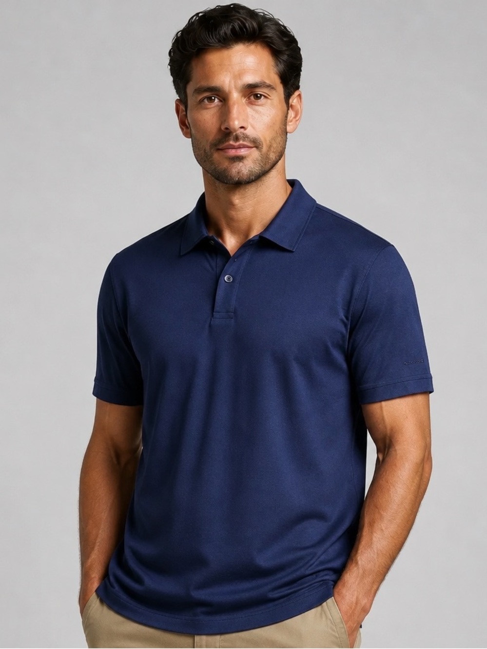 Kirkland Signature Men's Navy Blue Polo Shirt